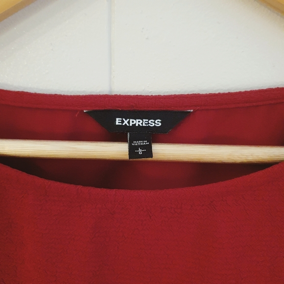 Express Statement Sleeve Blouse| Red | Size XL - Picture 3 of 6